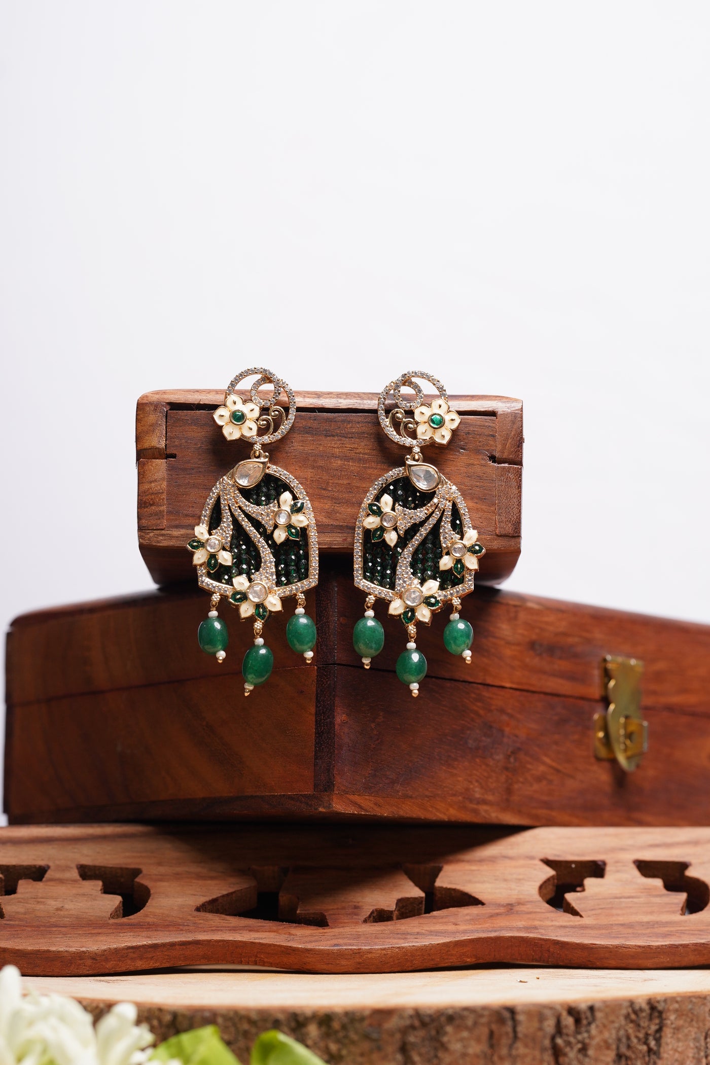 Heritage Green Drop Earrings