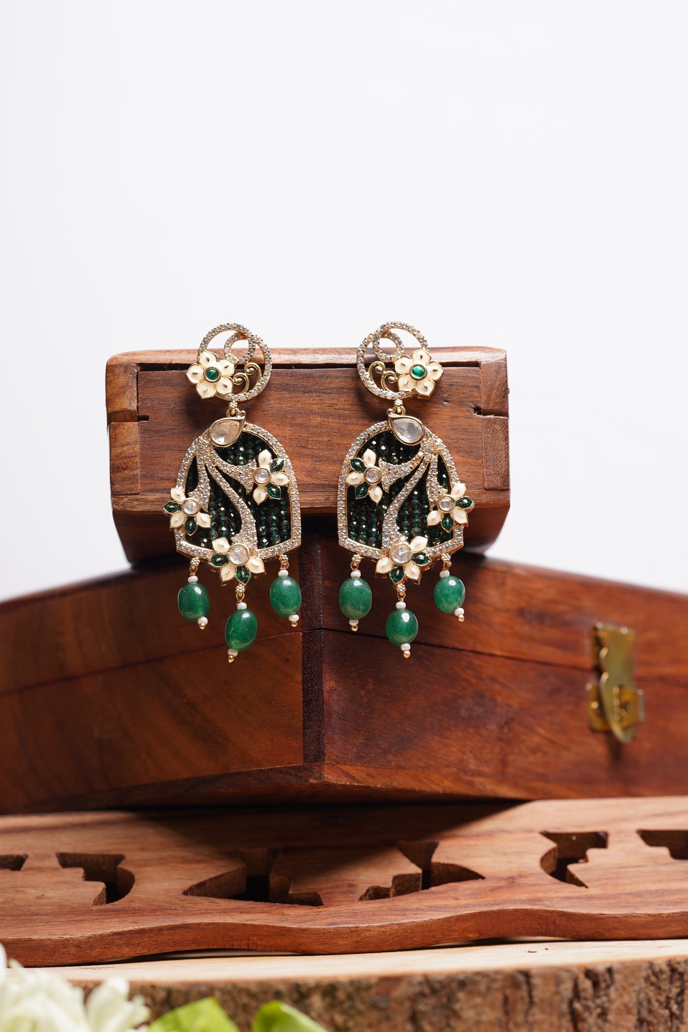 Heritage Green Drop Earrings