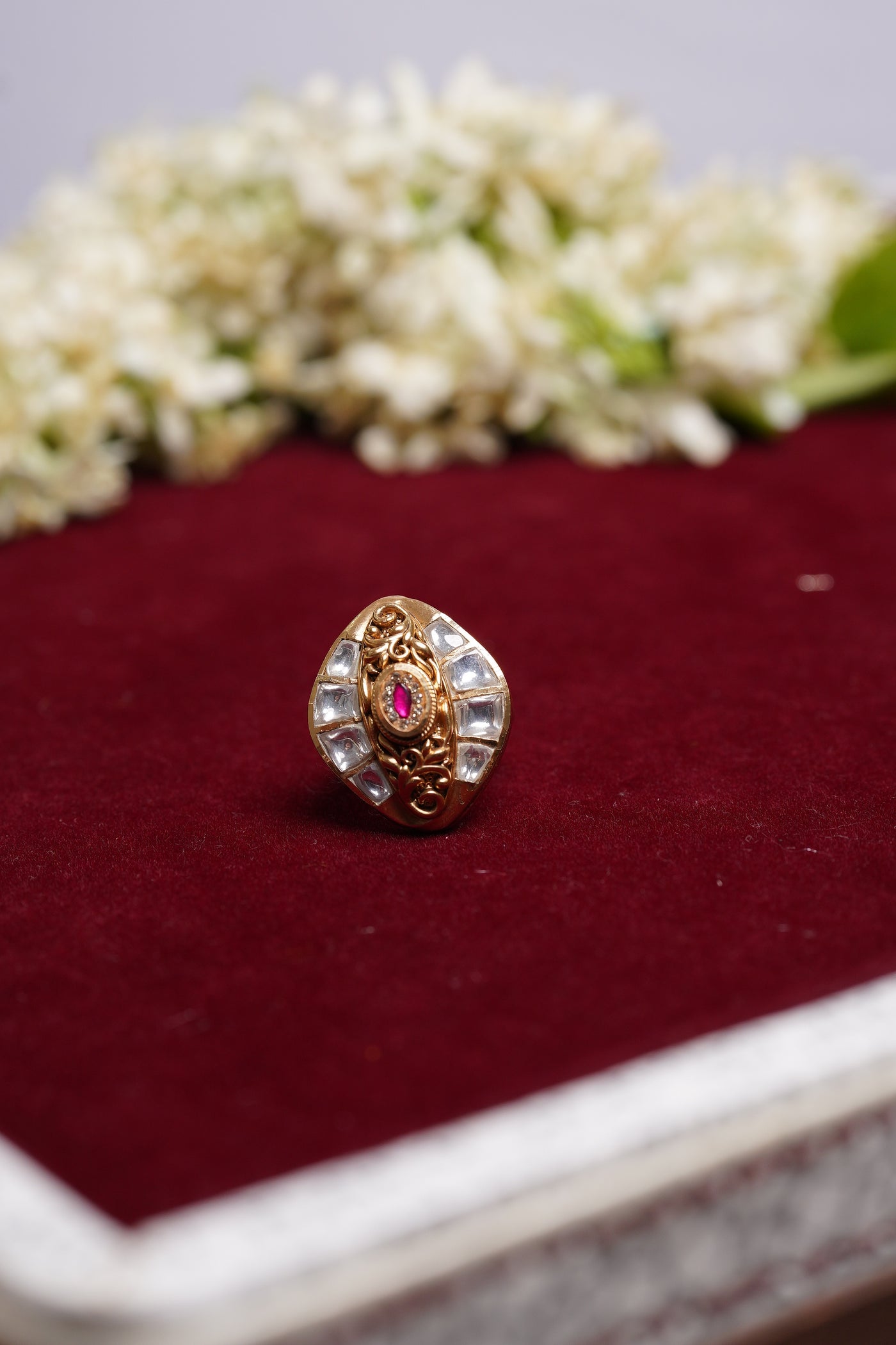 Kundan Prism Ring