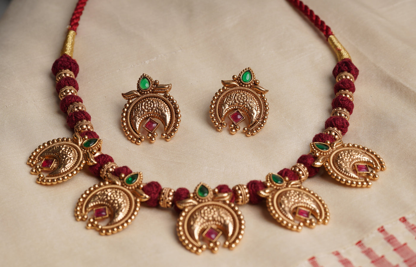 Chandrakala Ruby Set
