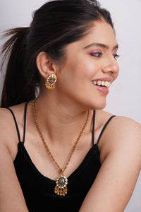 Mintgreen Kundan Pendant Set