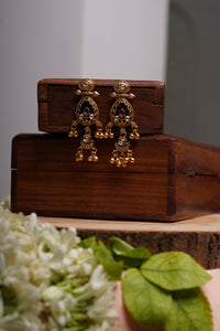 Maroon Chandbali Earrings
