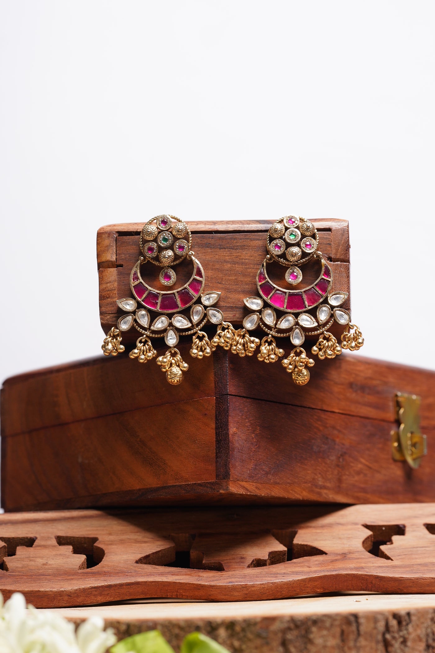 Kundan Chandbali Earrings