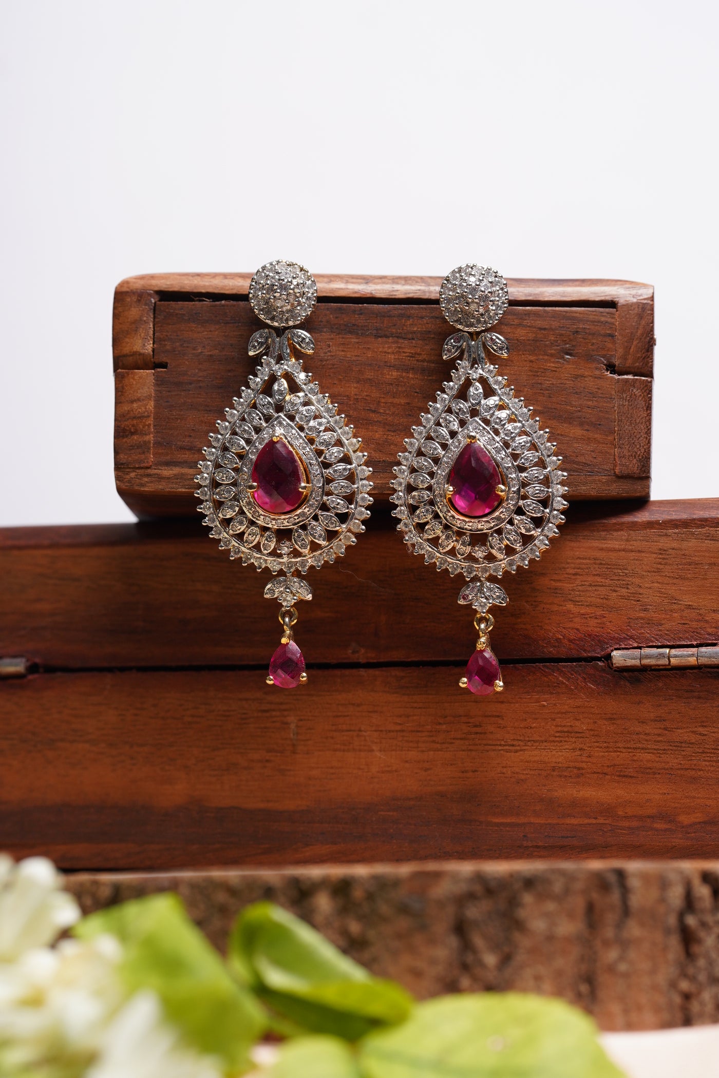 AD Ruby drop earring