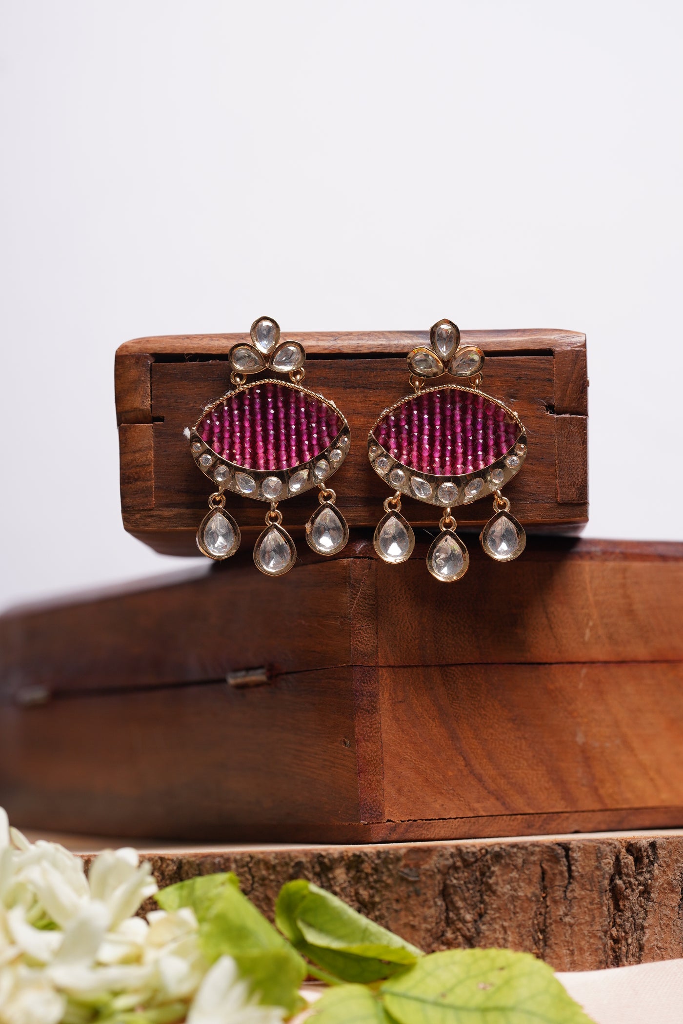 Pink Pearl Drop Earrings