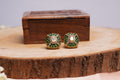 Emerald Kundan Polki Studs