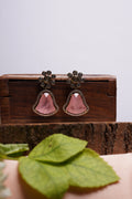 Pink Drop Floral Earrings