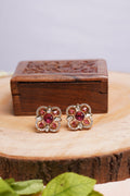 Ruby Kundan Studs