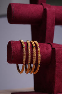 Gold Plated Bangles (set of 4)