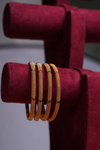 Gold Plated Bangles (set of 4)