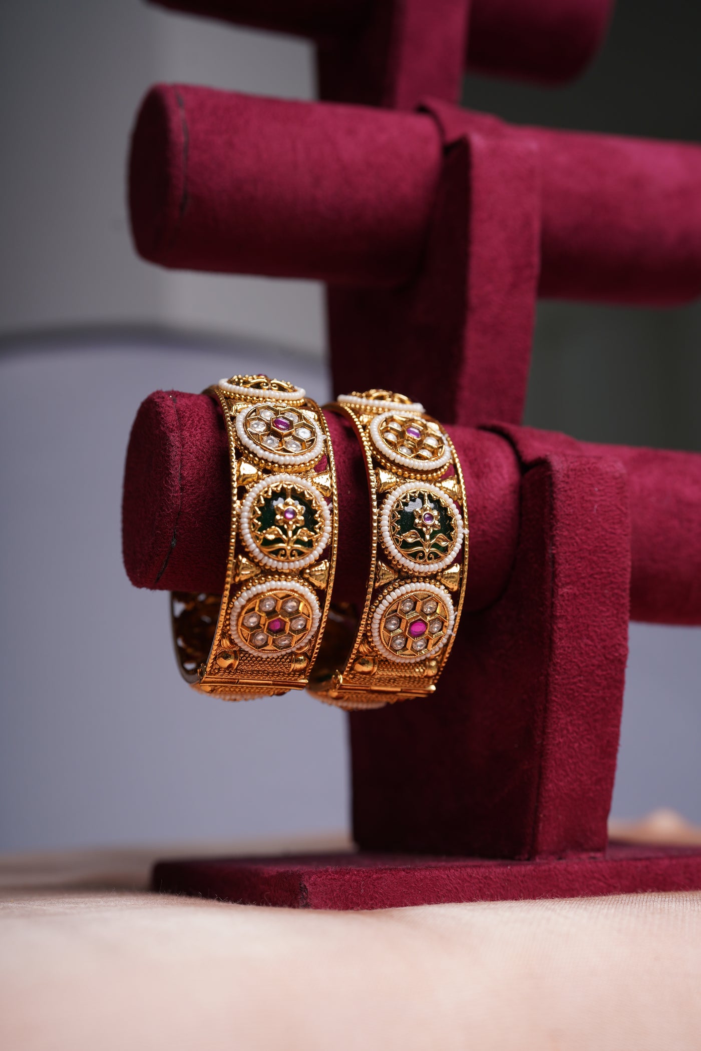 Ruby Green Bangles