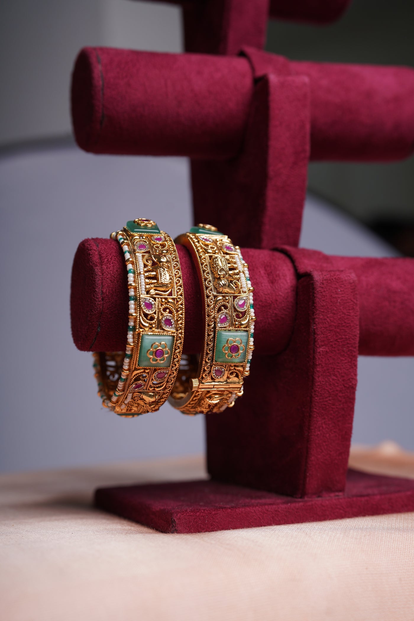 Mintgreen Bangles with Swarovski Details