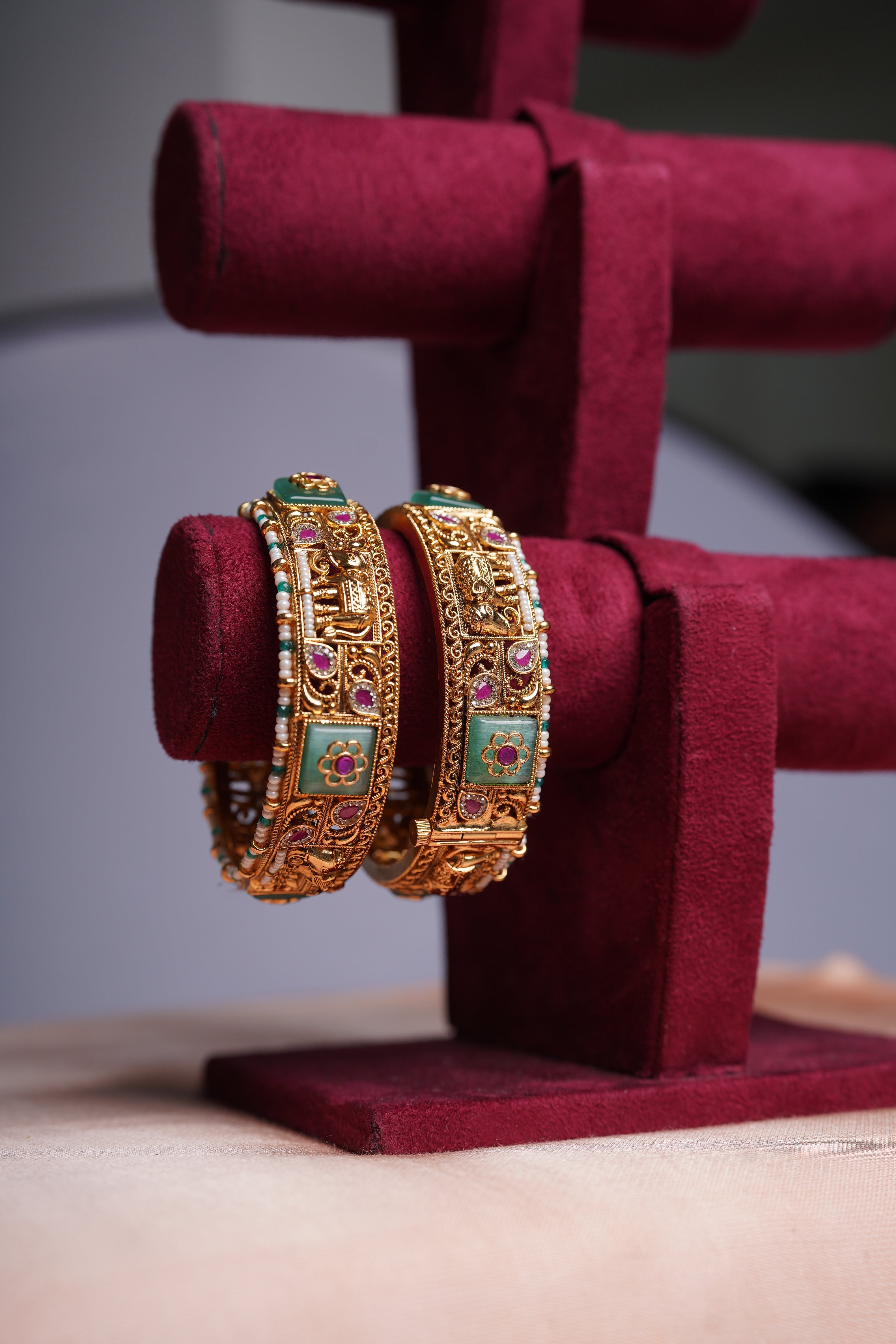 Mintgreen Bangles with Swarovski Details
