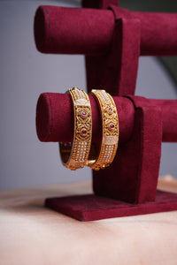 Temple Bangles with Pearls