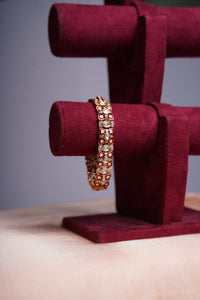 Red Meenakari Kundan Bracelet