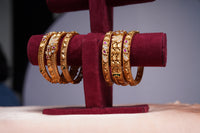 Ruby Swarovski Bangles (set of 6)