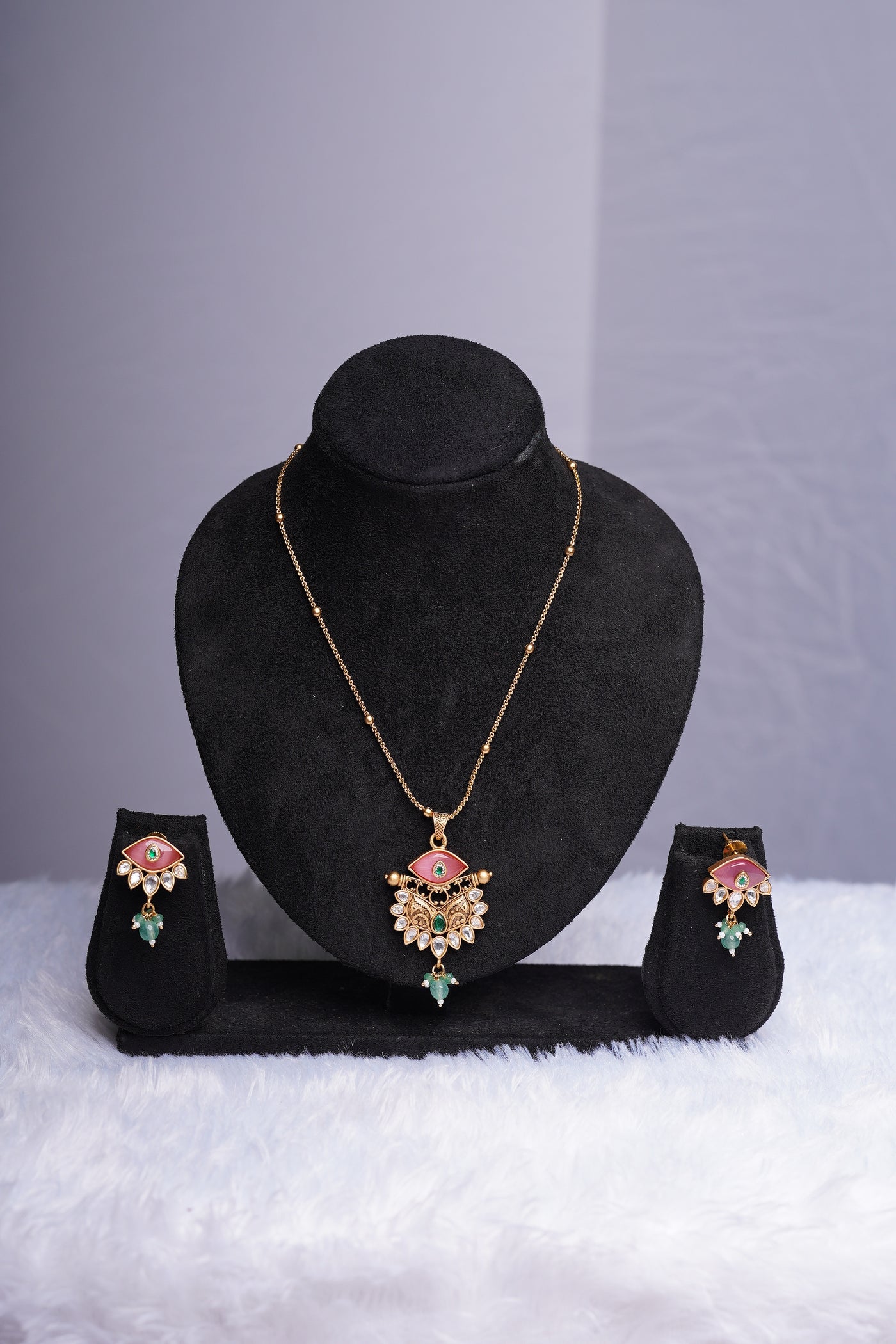 Pink Pendant Set