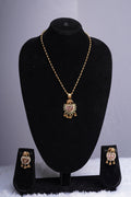 Pink Pendant Set with elephan detailing