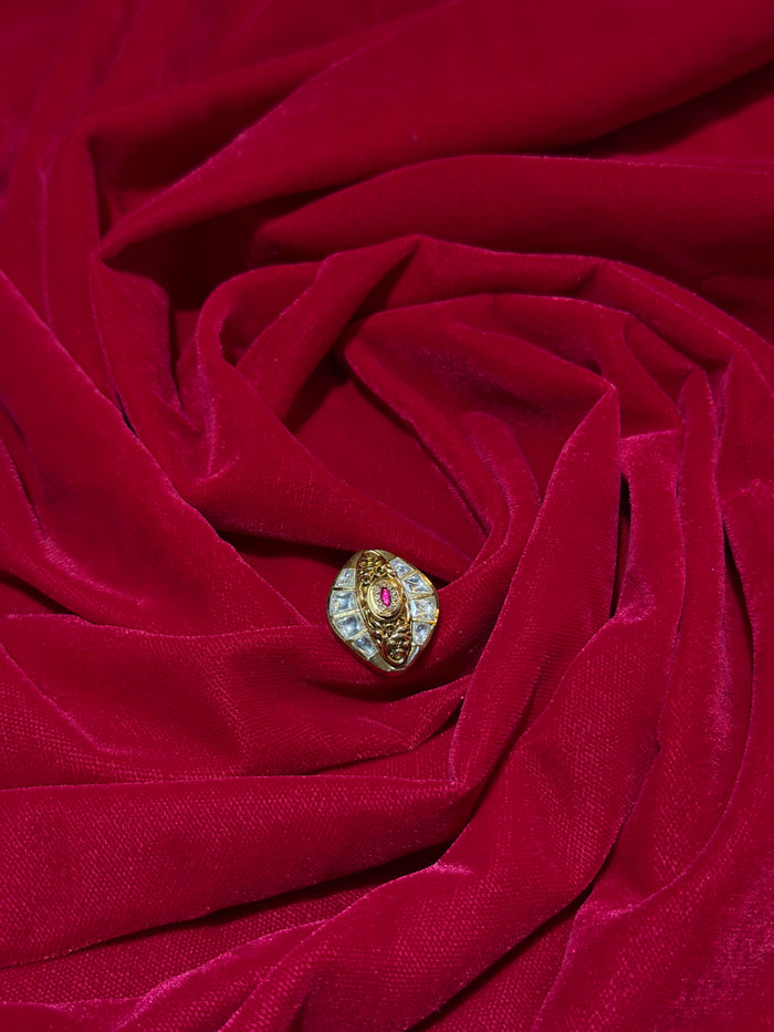 Kundan Prism Ring